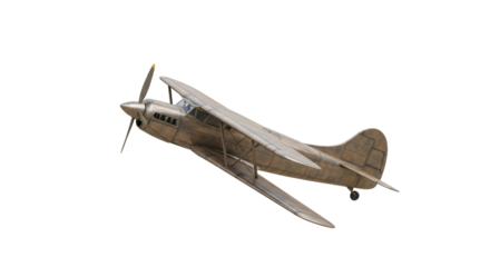 Isolated Vintage Airplane Propeller Engine