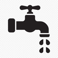 Faucet water vector icon. Water Faucet or tap icon. Vector illustration eps 10