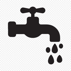 Faucet water vector icon. Water Faucet or tap icon. Vector illustration eps 10