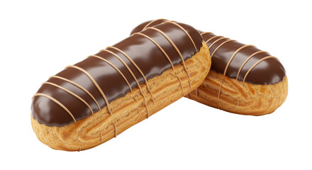 Isolated Chocolate Eclairs