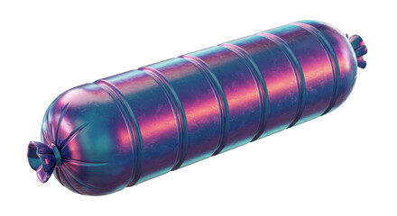 Isolated Iridescent Sausage Casing Festive Meat