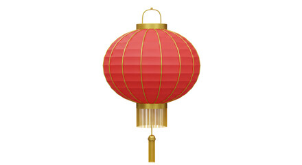 Isolated Classic Red Lantern Symbol Chinese New Year