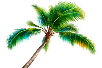 palm tree on white background