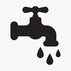 Faucet water vector icon. Water Faucet or tap icon. Vector illustration eps 10