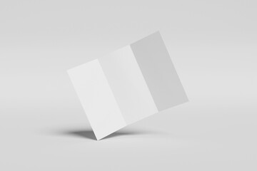 Blank trifold brochure mockup