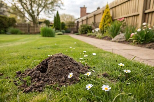 Molehill on Garden Lawn &ndash; Lawn Care and Pest Control