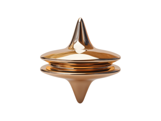 Metallic spinning isolated on transparent background