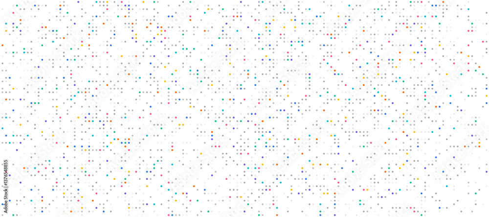Poster digital technology background. digital data dots gray pattern pixel background