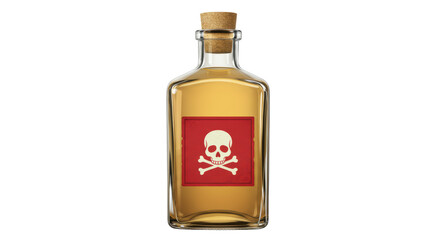Isolated Poison Bottle Skull Danger Sign Warning Symbol