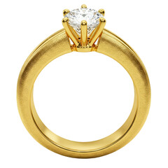 Obraz premium golden ring with diamonds isolated on a transparent background