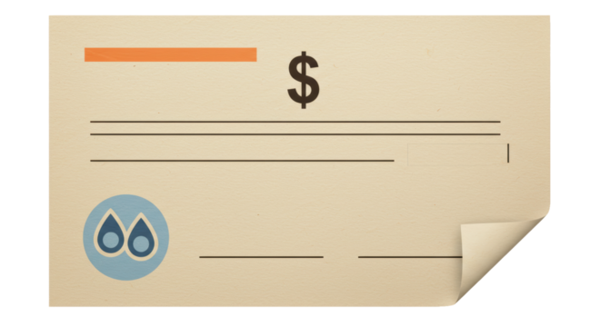 Isolated Vintage Blank Check with Dollar Sign