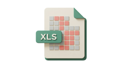 Isolated Digital Spreadsheet File Excel Icon