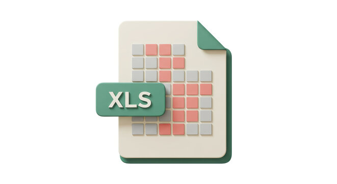 Isolated Digital Spreadsheet File Excel Icon