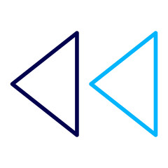Rewind Outline Color icon