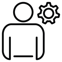 Manager icon line vector illustration