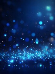 Obraz premium Midnight's shimmering dance a celestial ballet of blue sparkles and ethereal glow.