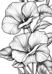 Fototapeta premium Flower Coloring Page