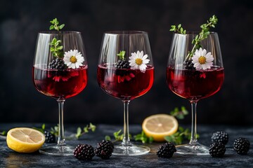 Refreshing Berry Drinks With Lemon, Herbs, and Flowers for a Vibrant Gathering