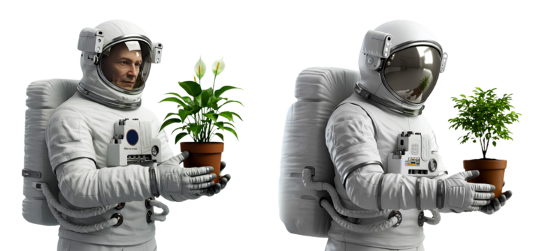 The astronaut set. Ideal for space themes, scientific exploration, advanced technology or creative projects related to the universe and space missions, nature.