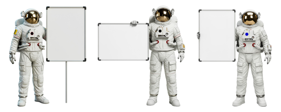 The astronaut set. Ideal for space themes, scientific exploration, advanced technology or creative projects related to the universe and space missions, nature.