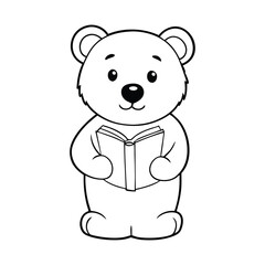 animal coloring page vector 