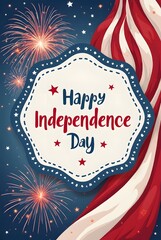Patriotic 4th of July Greeting Card | Independence Day Banner & Social Media Post
