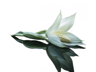 Corn cob isolated on transparent background, fresh and natural