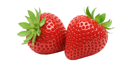 Isolated Two Strawberries