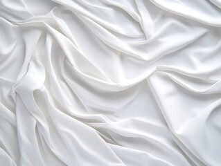 Obraz premium White Fabric Draped Texture.