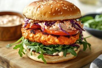 Chicken Sandwich with Lettuce and Tomato