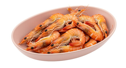 Isolated Shrimps in a Bowl