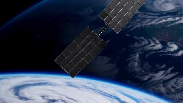 Advanced Satellite Imagery: Space Technology and Global Communication in Earth's Orbit