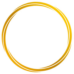 Aesthetic gold round frame