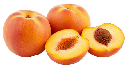Isolated Group of Peaches