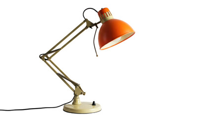 Isolated Orange Desk Lamp