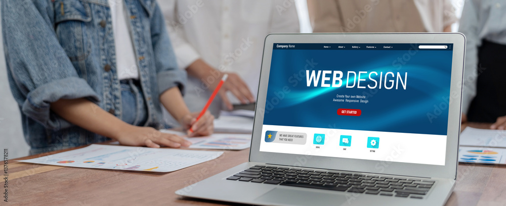 Poster website design software provide brisk template for online retail business and e-commerce