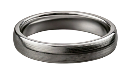 A titanium wedding band isolated on transparent background