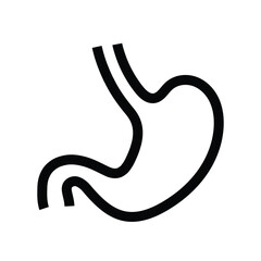 Fototapeta premium Human stomach icon. stomach line logo