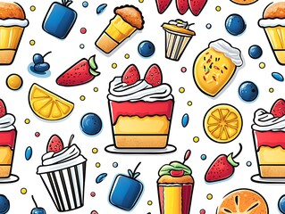 Sweet Treats Seamless Pattern. (1)