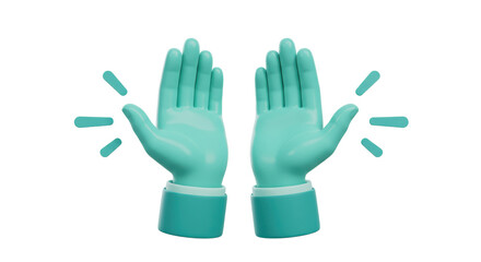 Isolated High Five Hands