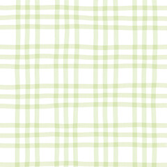 Sage Green Plaid Gingham Hand Drawn Background Pattern Overlay
