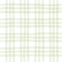 Sage Green Plaid Gingham Hand Drawn Background Pattern Overlay