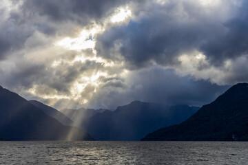 Beautiful Lake Te Anau in the South Island, New Zealand