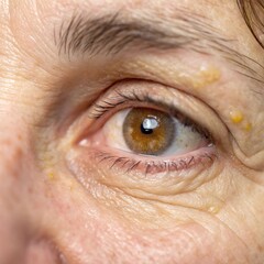 Fototapeta premium Haemangioma Around the Eye – Vascular Skin Condition Close-Up