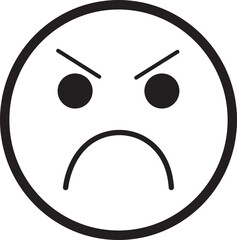 Doodle Emoji face icon. drawn sketch style. different expression emotion mood in line isolated on transparent background