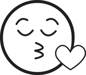 Doodle Emoji face icon. drawn sketch style. different expression emotion mood in line isolated on transparent background