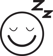 Doodle Emoji face icon. drawn sketch style. different expression emotion mood in line isolated on transparent background