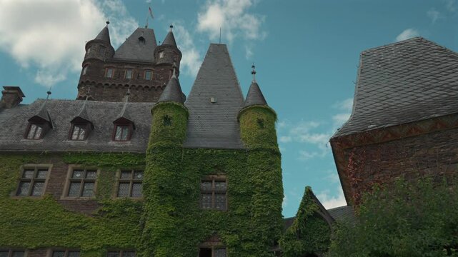 Scenic View of Reichsburg Cochem Castle in Germany