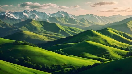 landscape with mountains