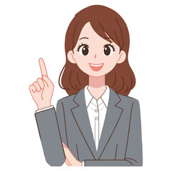 vector businessman giving index finger